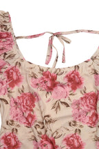 Thea | Romantic Pink Rose Floral Dress - HoneyvineDress