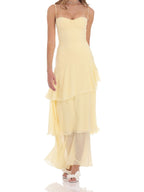 Carmen | Airy Backless Chiffon Maxi Dress