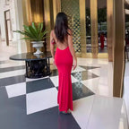 Rose | Elegant Fitted Slimming Maxi Dress - Honeyvine