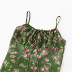 Talia | Dreamy Floral Tie Front Slip Midi Dress - Honeyvine