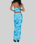 Katarina | Effortless Blue Floral Two Piece Set - HoneyvineDress