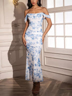 Shirley | Sophisticated Mesh Mermaid Formal Dress - HoneyvineDress