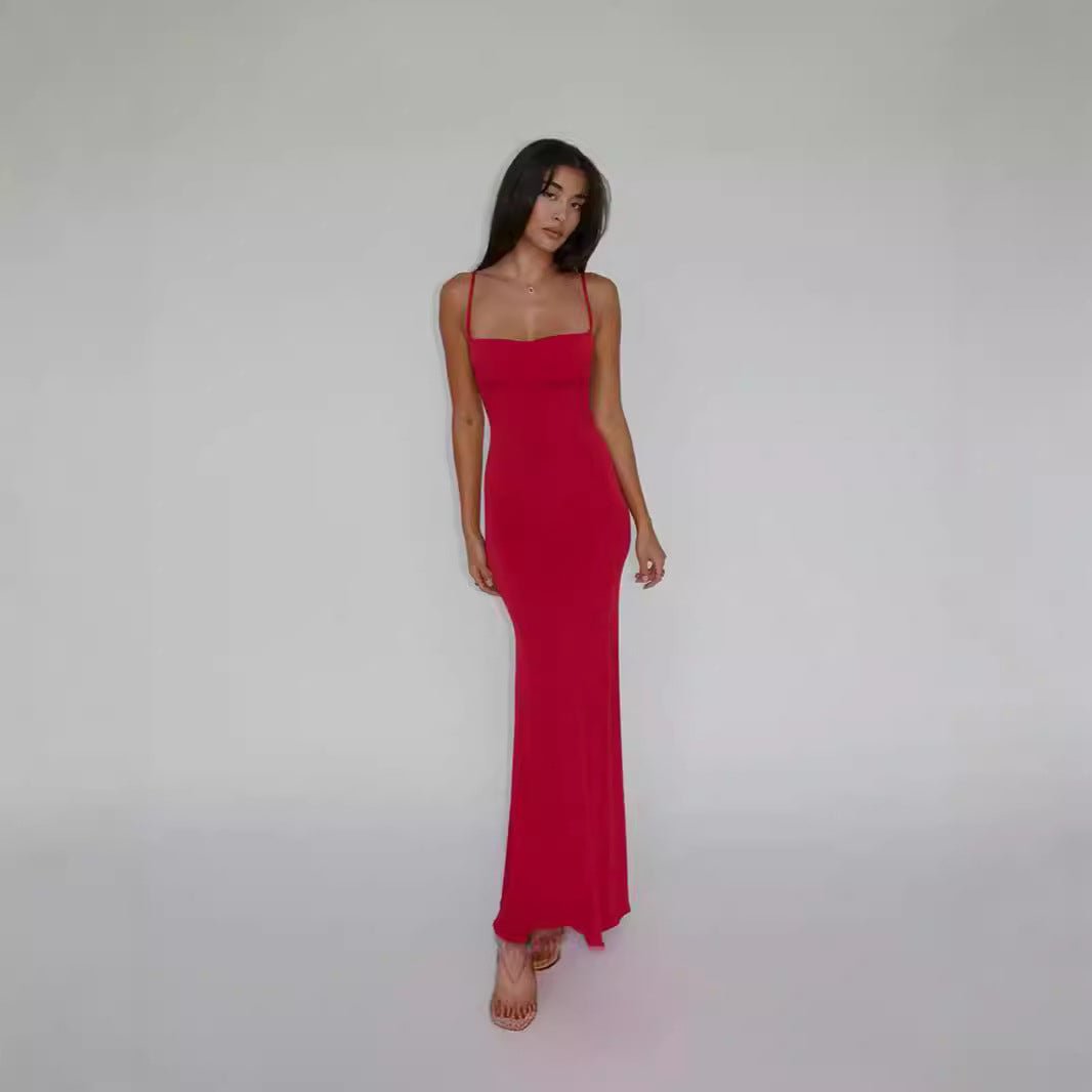 Rose | Elegant Fitted Slimming Maxi Dress - Honeyvine
