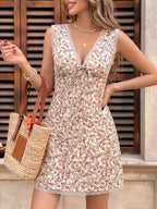 Cora | Romantic Ivory Fitted Summer Dress - HoneyvineDress