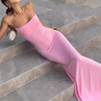 Rose | Elegant Fitted Slimming Maxi Dress - Honeyvine