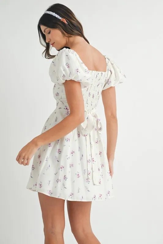 Stella | Romantic Cottagecore Babydoll Mini Summer Dress - HoneyvineDress