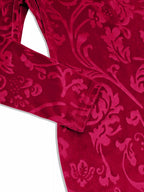 Eileen | Enchanting Burgundy Velvet Mini Dress - HoneyvineDress
