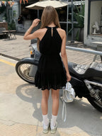 Eva | Casual Sleeveless Tie Waist Mini Flowy Summer Dress - HoneyvineDress
