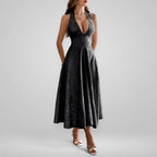 Elodie | Elegant Deep V A-Line Evening Dress