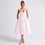Elvira | Corset Bodice Full Skirt Midi Dress