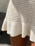Iona | Cute Crochet Knit Cover Up Beach Dress - HoneyvineDress