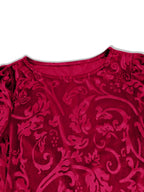 Eileen | Enchanting Burgundy Velvet Mini Dress - HoneyvineDress