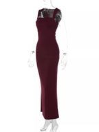 Bianca | Square Neck Sleeveless Maxi Dress - HoneyvineDress