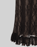 Monet | Black Lace Midi Dress, Polished Finish