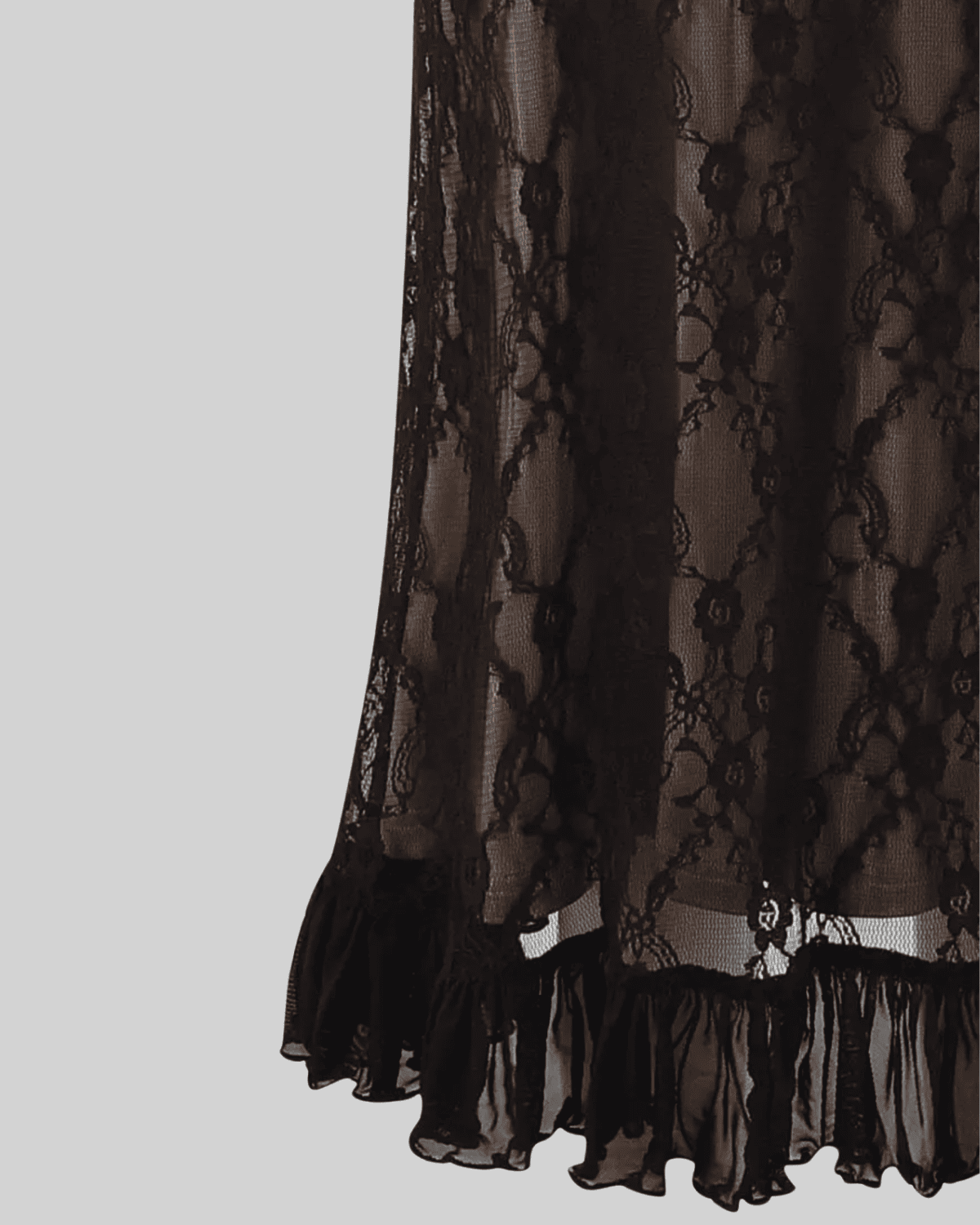Monet | Black Lace Midi Dress, Polished Finish