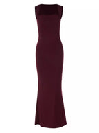 Bianca | Square Neck Sleeveless Maxi Dress - HoneyvineDress