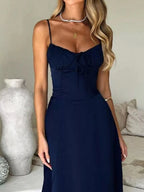 Natalia | Elegant Spaghetti Strap Summer Maxi Dress - HoneyvineDress