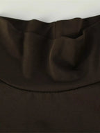 Tatiana | Elegant Turtleneck Tie Waist Maxi Dress - HoneyvineDress