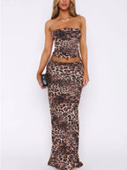 Seraphina | Printed Tube Top and Skirt Set – Chic Vacation Outfit - HoneyvineDress