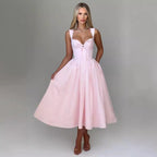 Elvira | Corset Bodice Full Skirt Midi Dress