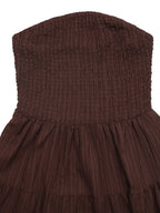 Strapless Smocked Mini Dress – Flowy Tiered Summer Dress with Bandeau Neckline - Honeyvine