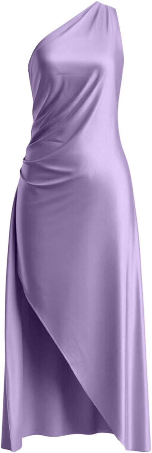 Adeline | One-Shoulder Satin Evening Gown