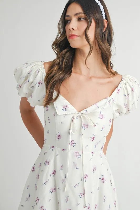 Stella | Romantic Cottagecore Babydoll Mini Summer Dress - HoneyvineDress