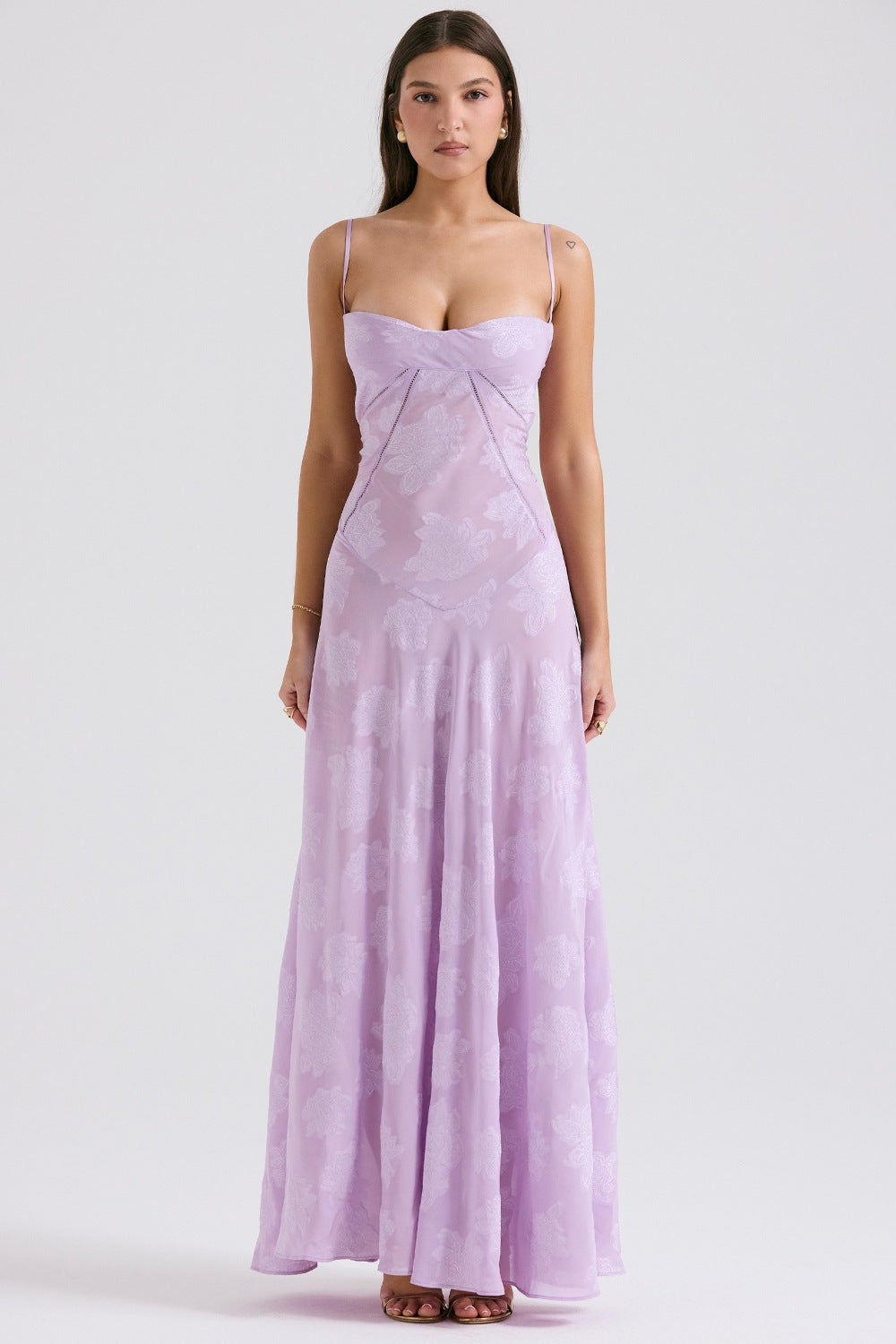 Liv | Floral Sweetheart Garden Wedding Maxi Dress