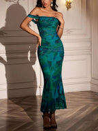 Shirley | Sophisticated Mesh Mermaid Formal Dress - HoneyvineDress