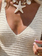 Iona | Cute Crochet Knit Cover Up Beach Dress - HoneyvineDress