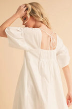 Josephine | Cotton Casual Chic Babydoll Summer Dress with Pockets - HoneyvineDress