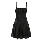 Odette | Charming Ruched Button Front Corset Mini Dress - Honeyvine