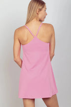 Helena | Active Tennis Mini Dress with Built - In Shorts - HoneyvineWomen's Clothing