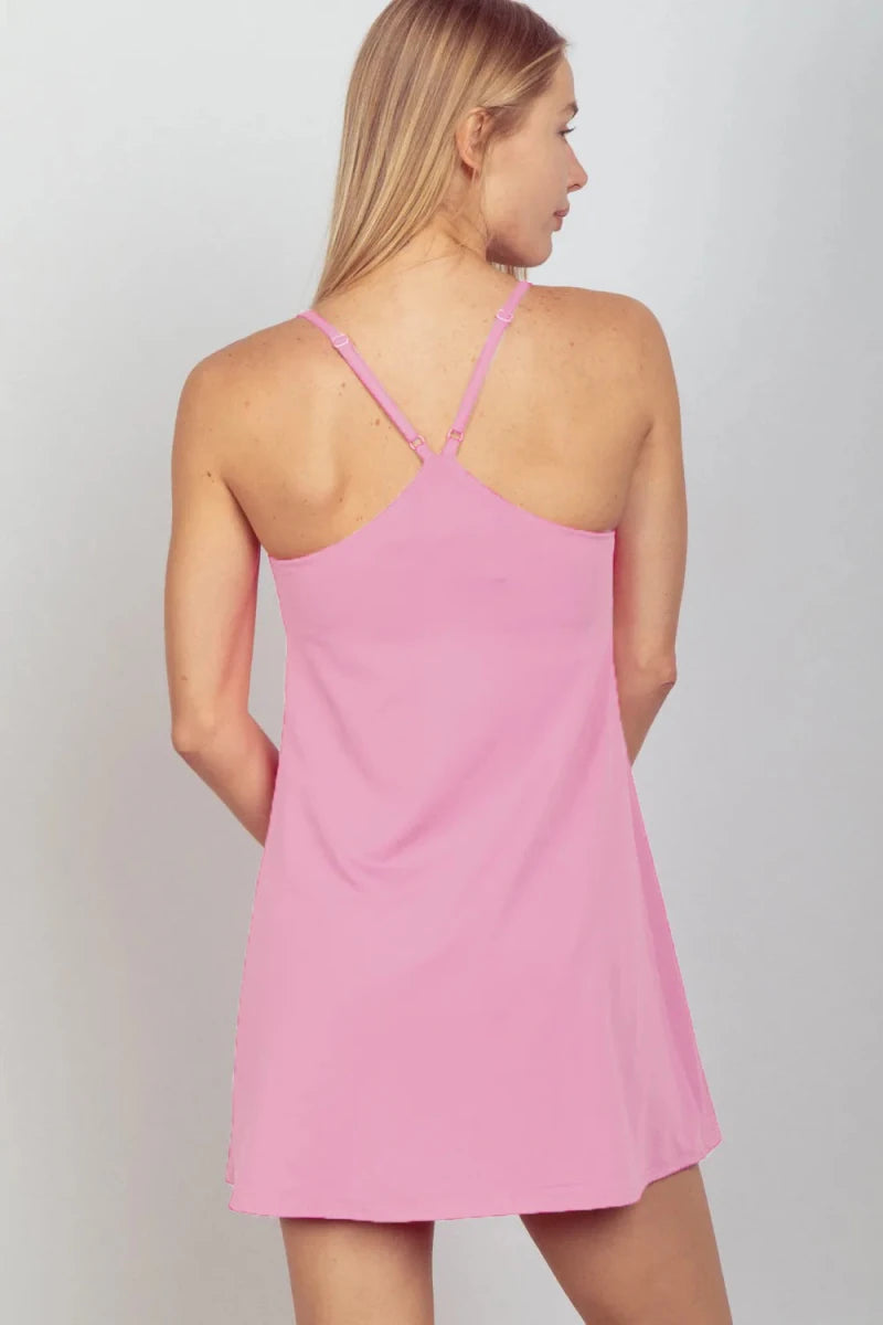 Helena | Active Tennis Mini Dress with Built - In Shorts - HoneyvineWomen's Clothing