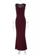 Bianca | Square Neck Sleeveless Maxi Dress - HoneyvineDress