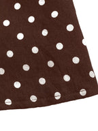 Livia | Flirty Brown Polka Dot Mini Vacation Dress - HoneyvineDress