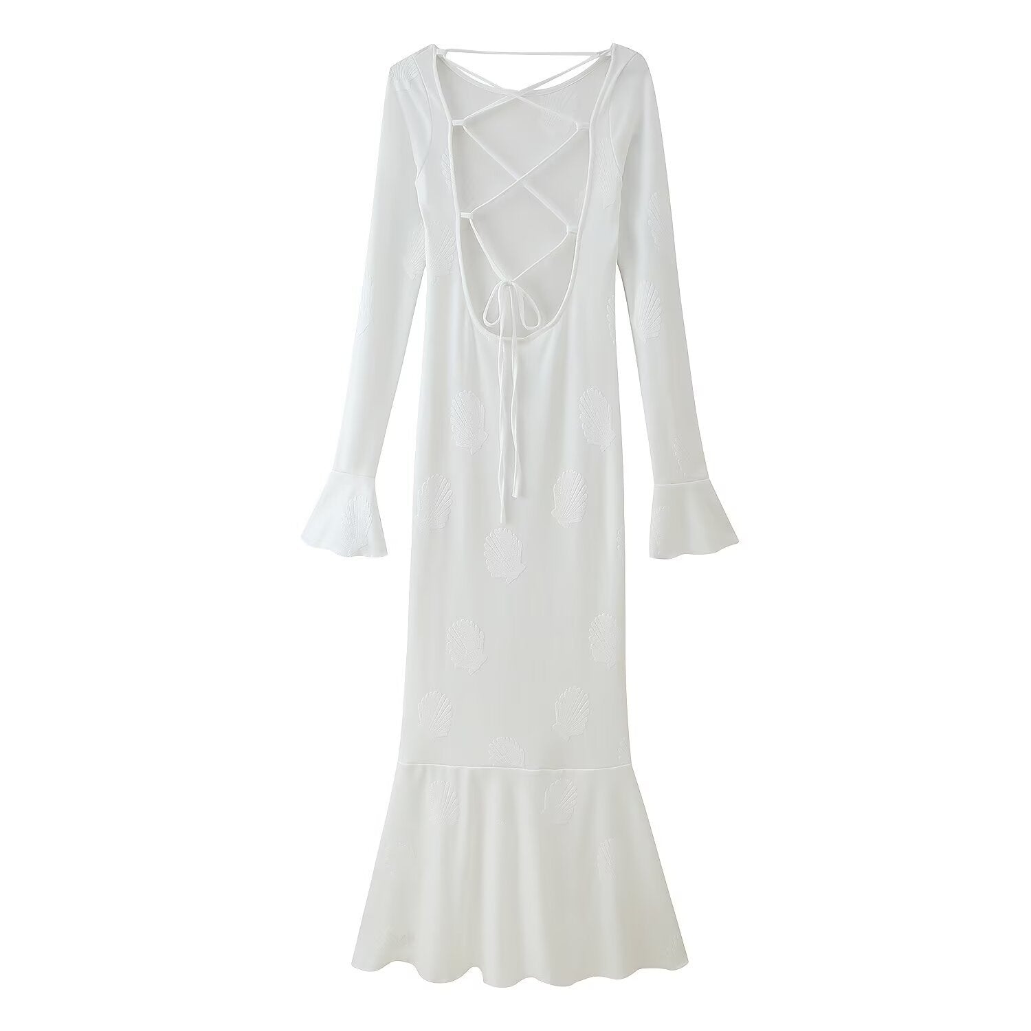 Marisa | Bell Sleeve Mermaid Maxi Dress