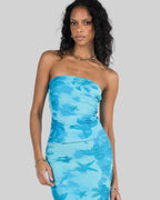 Katarina | Effortless Blue Floral Two Piece Set - HoneyvineDress