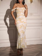 Shirley | Sophisticated Mesh Mermaid Formal Dress - HoneyvineDress