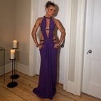 Celestina | Backless Patchwork Slimming Maxi Dress