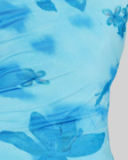 Katarina | Effortless Blue Floral Two Piece Set - HoneyvineDress
