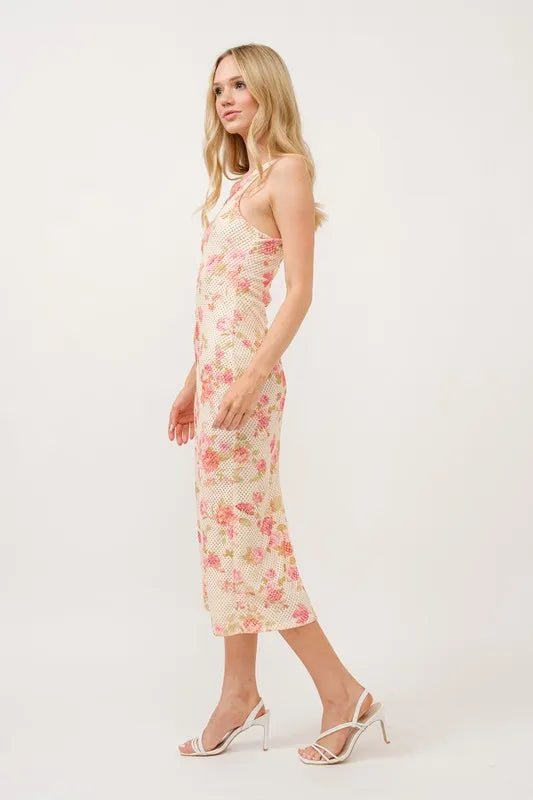 Gabriella | Romantic Sleeveless Bodycon Fitted Summer Dress - HoneyvineDress
