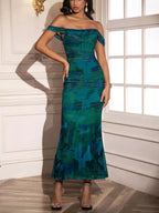 Shirley | Sophisticated Mesh Mermaid Formal Dress - HoneyvineDress