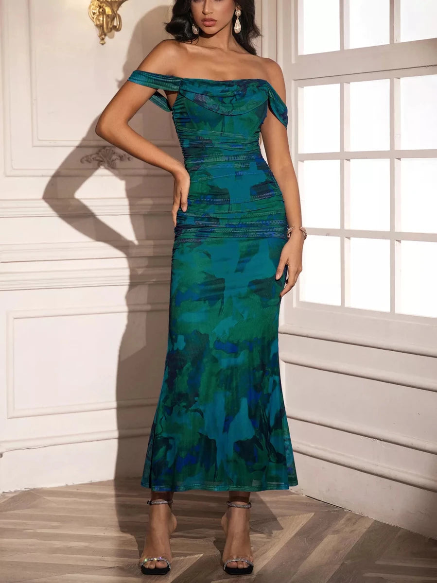 Shirley | Sophisticated Mesh Mermaid Formal Dress - HoneyvineDress