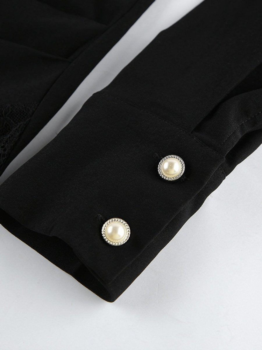 Nicole | Gracious Long Sleeve Formal Dress - HoneyvineDress