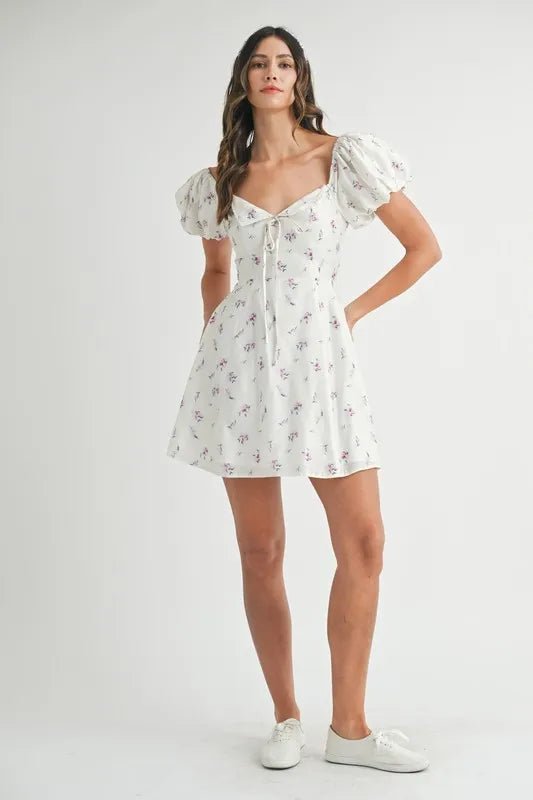 Stella | Romantic Cottagecore Babydoll Mini Summer Dress - HoneyvineDress