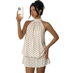 Amélie | Polka Dot Backless Brunch Mini Dress