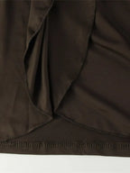 Tatiana | Elegant Turtleneck Tie Waist Maxi Dress - HoneyvineDress