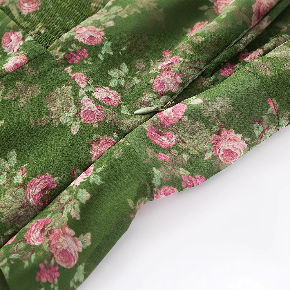 Talia | Dreamy Floral Tie Front Slip Midi Dress - Honeyvine