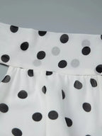 Victoria | Chic Polka Dot Halter Ruffle Backless Mini Dress - HoneyvineDress